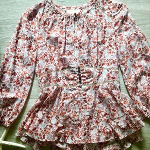 Anthropologie Moulinette Soeurs Peplum Blouse
